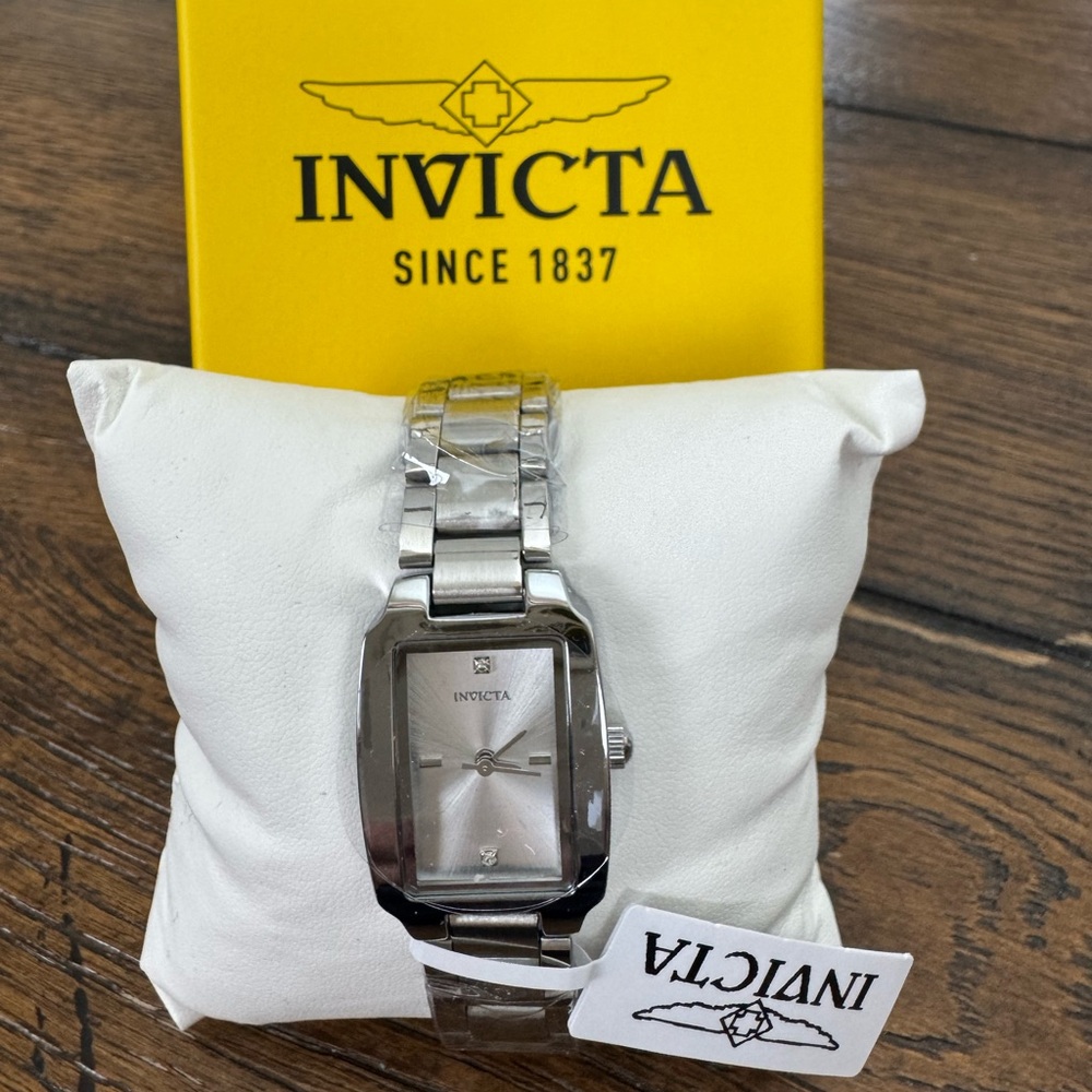 Invicta Silver Rectangular Watch - Picture 2 of 4
